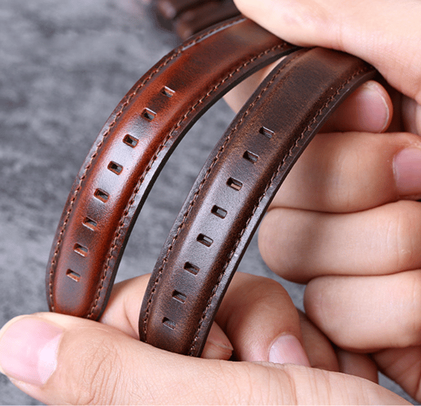 Lærreim 18mm mørkebrun