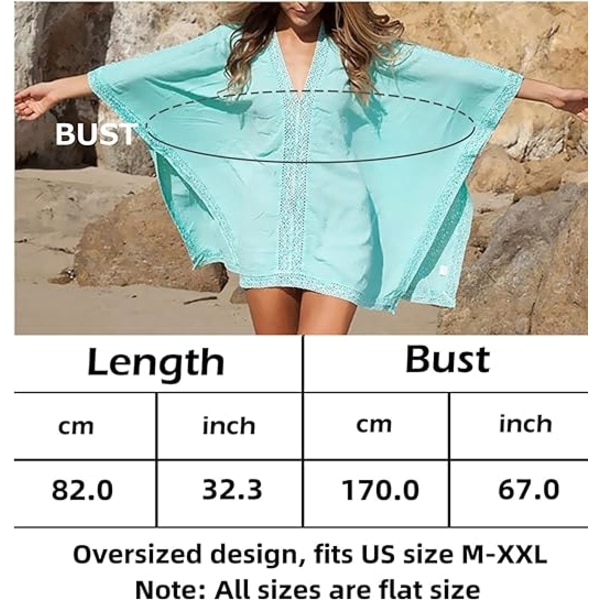 Womens Beach Badetøj Badetøj Bikini Badetøj Oversized Cover Up