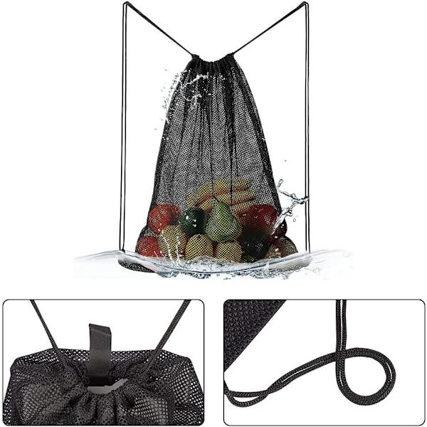 Ryggsäck i mesh, strandväska i mesh, nätväska i nylon, ryggsäck med dragsko, strandryggsäck, justerbara väskor med dragsko, kompatibel för simning, dykning, resor, G