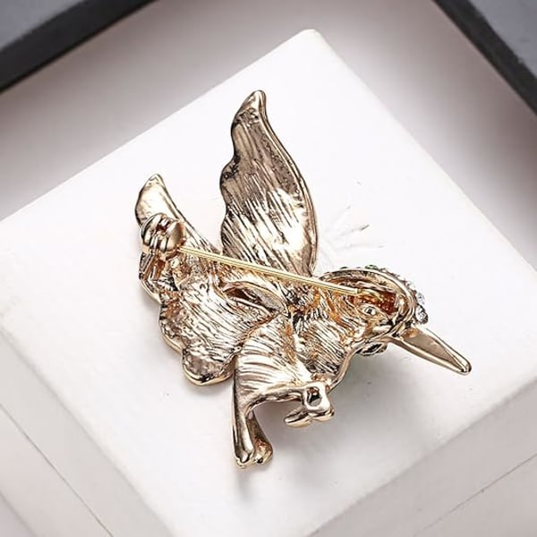 Värikäs Kristalli Zirkon Kolibri Eläin Brossi, Muoti Värillinen Lintu Brossi Pin Naiselle