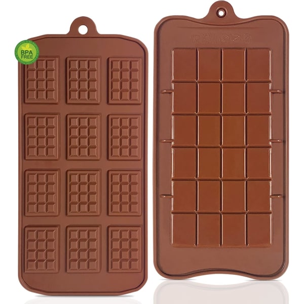 Bryt-isär choklad livsmedelskvalitet non-stick silikon choklad våffelformar