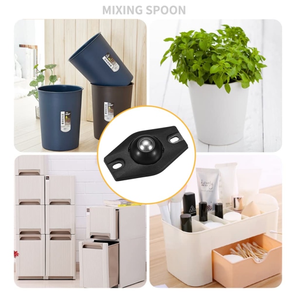 Lille hjul, møbelhjul, minihjul, drejehjul, ABS-materiale,