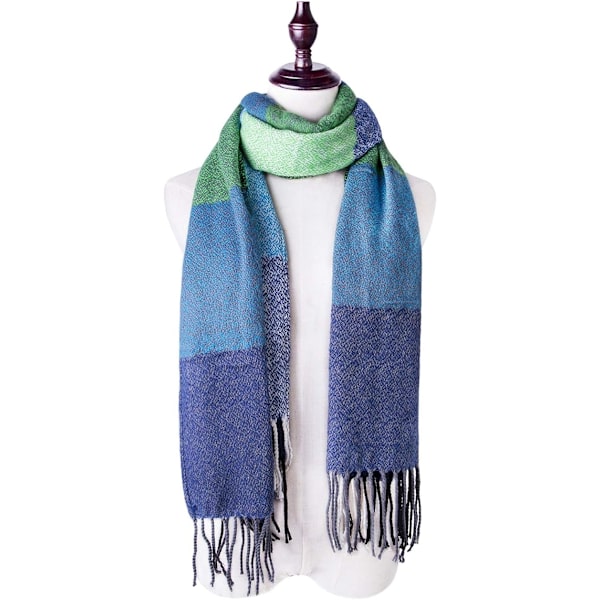 Dam Scarf Fashion Lång Rutig Sjal Wraps Stor Rutnät Vinter Varma