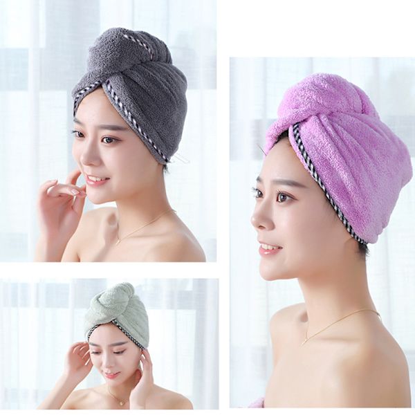Mikrofiberhårhandduk Wrap  Ultraabsorberande, Snabbtorkande Hår Turban Mjuk,