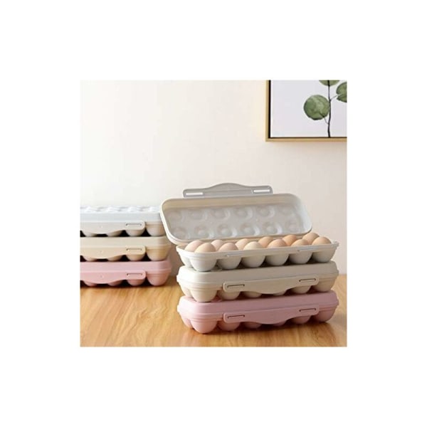 12 gitter äggförvaringslåda, ägghållare i plast, ägglådor med lock, Suitab