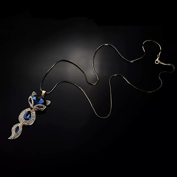 Rhinestone Musta Ruusu Kaulakoru Kukka Kristalli Ripus Kaulakoru Ac