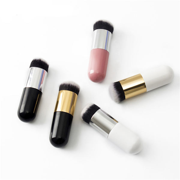 Professionel kosmetisk foundation makeup børste sort