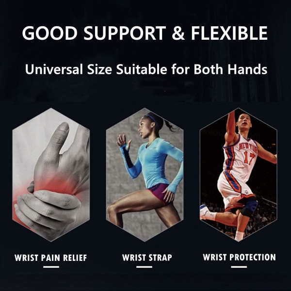 2-pack justerbart handledsstöd, handledsbandage, handledsstöd för karpaltunnelsyndrom för F