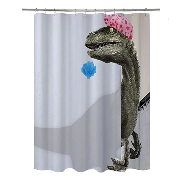 Söt Dinosaurie Duschdraperi