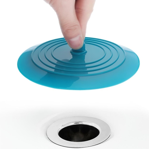 15cm Stor Silikone Badekarprop Lækagesikker Afløbsdæksel Vask Hårprop Kar Bad Fladt Prop Stopper