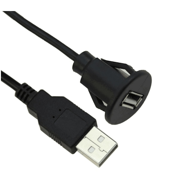 Universell USB-förlängningskabel för bil, instrumentpanel, infälld montering för bilradio