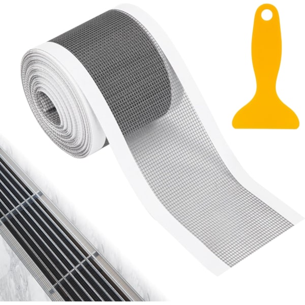Hårfangstfilter, Polyester Baderom Gulvrist Selvklebende Filter, Engangs Dusjrist Beskyttelse Mesh for Bad og Kjøkken, 10mx7cm