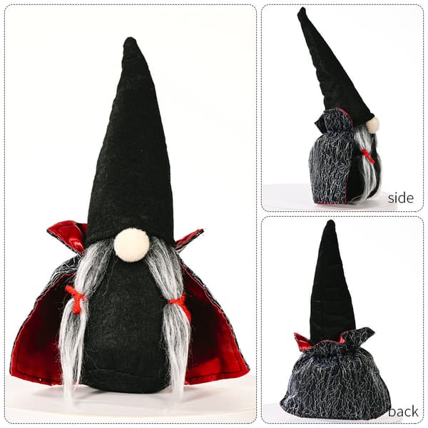 Häx Halloween Gnomes Dekorationer, 2Pack Handgjorda Tomte Svenska Gnome Scan