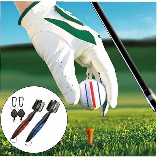 Golfbørste Retractible Groove Cleaner Dobbeltsidet Ergonomisk Design til Gol
