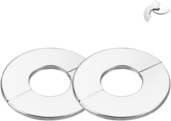 Sett med 2 krom rustfritt stål krandeksel med 51 mm hull