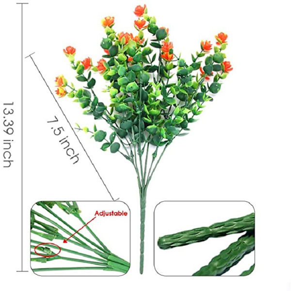 Konstgjorda blommor 4 st konstgjorda blommor eukalyptusbukett grönska växter