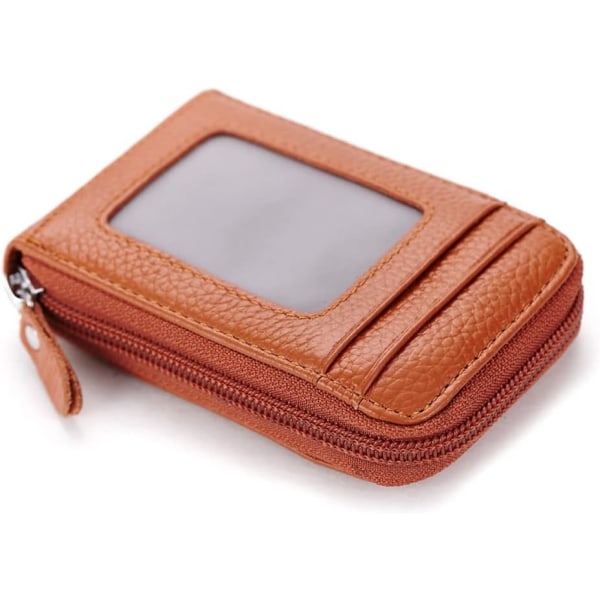 Lille kortpung i ægte læder, ultratynd opbevaringstaske til kreditkortholder