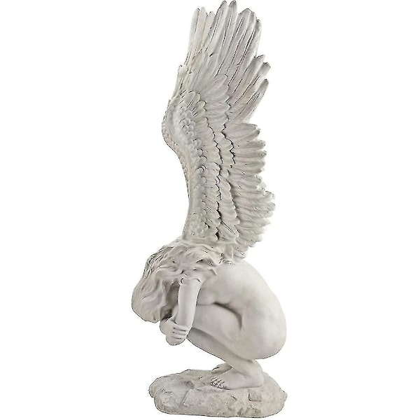 Engelstatue Forløsning Engel Vinge Statue Minde Ornament Havedekoration