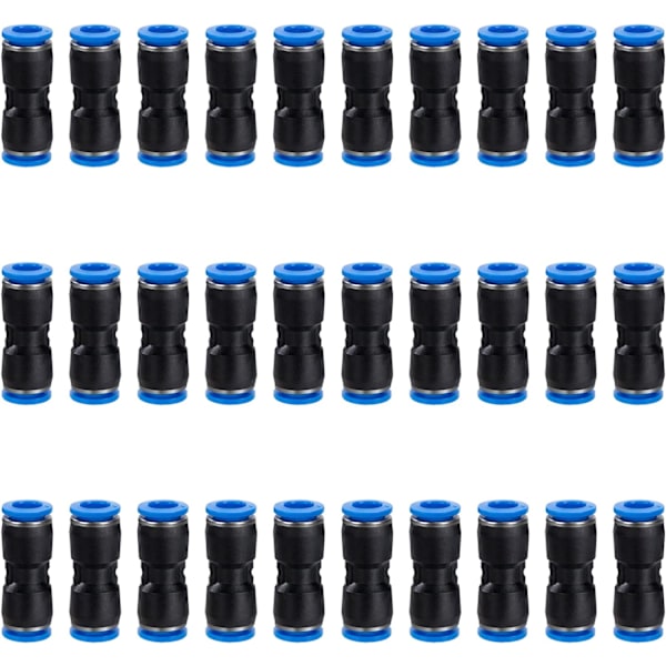 Pneumattinen liitin 4mm pikaliitin paineilma suora push-in muovi ilmaletkun liitin 30 kpl