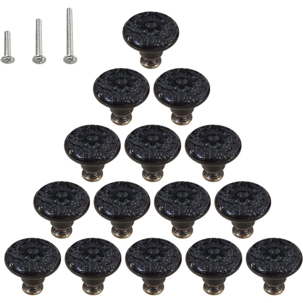 15 ST Skåpsknoppar glänsande keramisk byrå Svampbord Lådskåp