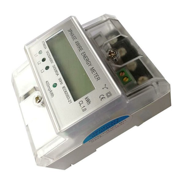 Trefase 4-leder energimåler 220/380V 5-80A Energiforbruk kWh-måler