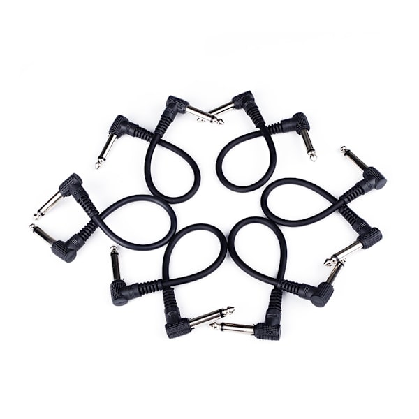 Donner 6 tum gitarr patchkabel gitarr effektpedal kablar guld 6 pack PVC