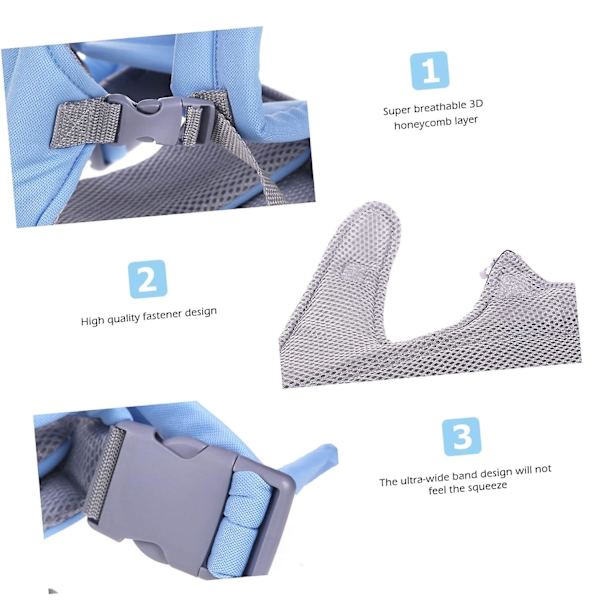 Nyfødt sæde 1 stk. Baby Carrier Wrap Carrier Rygsæk Carrier Nyfødt Polyester Blå Multifunktion Bæresele