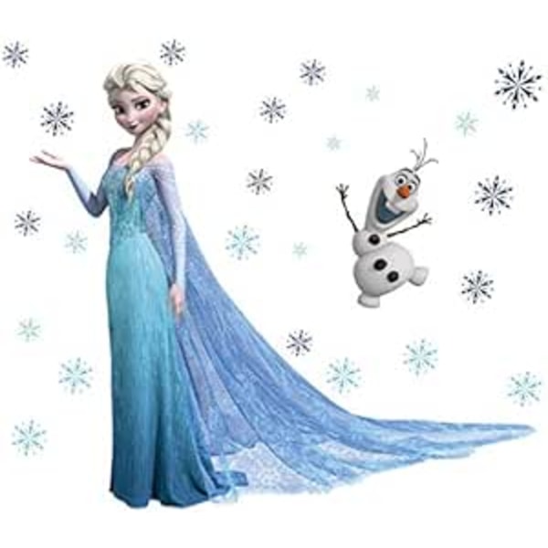 Frosne Disney Wall Stickers Frozen Living Room Avtakbare Elsa Wall Stickers