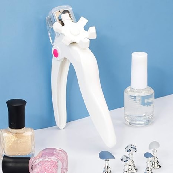 Nagelklippare, nagelklippare i rostfritt stål, nagelförstärkning, rak skärning, vit