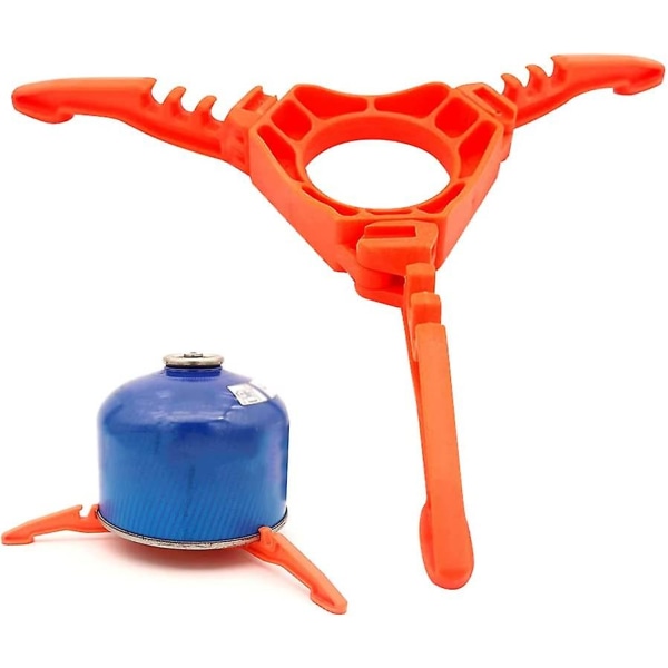 Hopfällbar orange tripod för gasbehållare för utomhuscamping