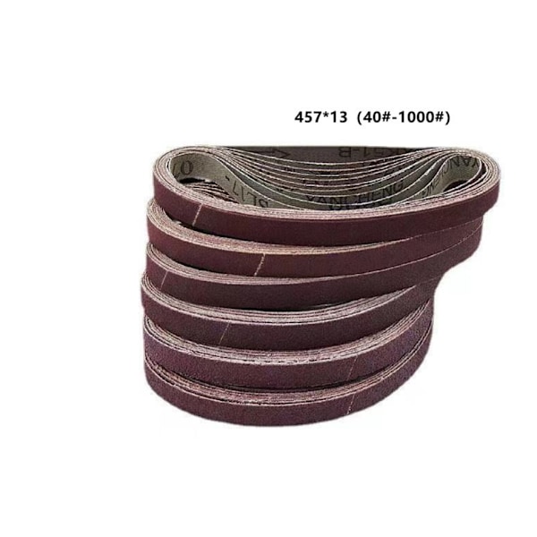 Slibebånd, 13 x 457 mm, 5 x korn 40/60/80/120 til Black & Decker Po