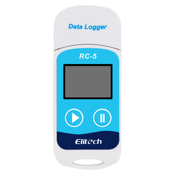 1 stk RC-5 USB Temperatur Data Logger Recorder - Hvit+Blå-75*33