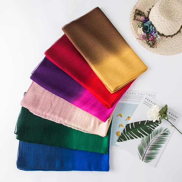 Kvinners Gradient Skjerf Stripe Lange Sjal og Wraps Lett Sol