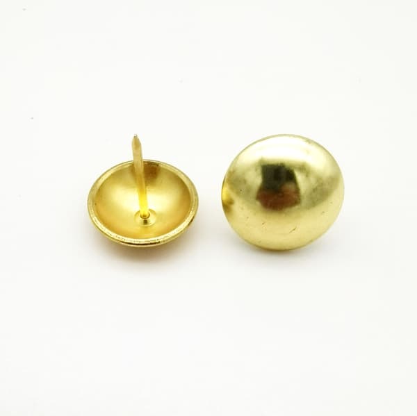 500 stk. gyldne trykknapper i træ til møbler, 11 mm x 17 mm, sofaindretning
