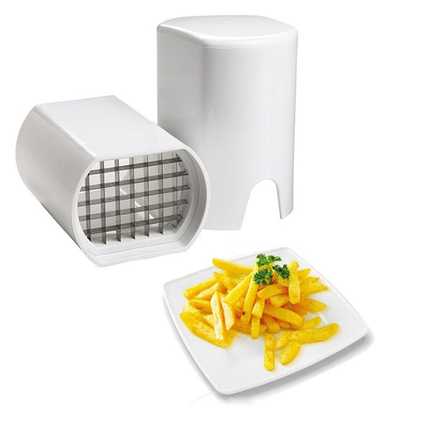 2 stk. Pommes Frites/Grøntsags Skærer med Skæregitter - (10,1*8,2*14CM)