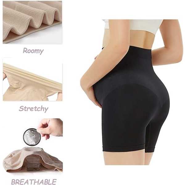 Womens Seamless Maternity Shapewear High Waist Mid-Thigh Pettipan