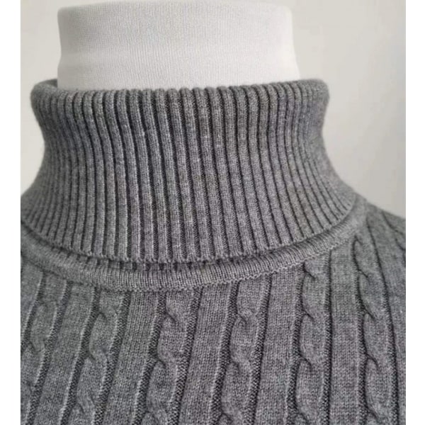 Herr Slim Turtleneck Tröja Casual Twisted Stickad Pullover Tröjor