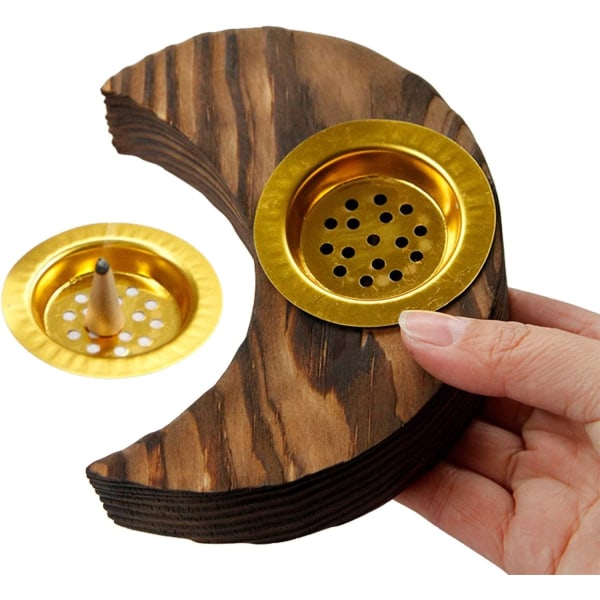 Træmåneformet røgelsesbrænder Ornament Ornament Ramadan Crescent Røgelse