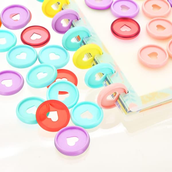 50 stk. plastbindeskiver, mini-bindeskiver til DIY-notesbøger
