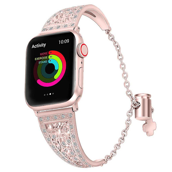 Kompatibel med Apple Watch Band 42mm Kvinnor, Unikt Metallarmband Flyttbart