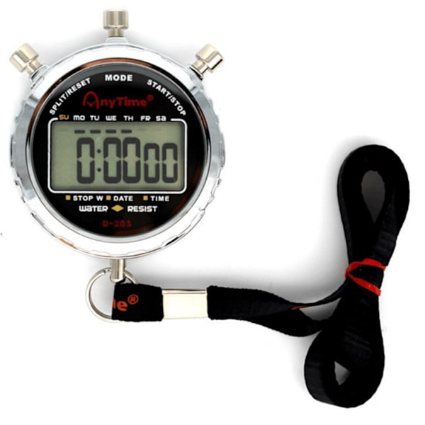 Digital Stoppur, Vattentät 1/100 Sekunders Noggrannhet Timer, Ficklarm Klocka