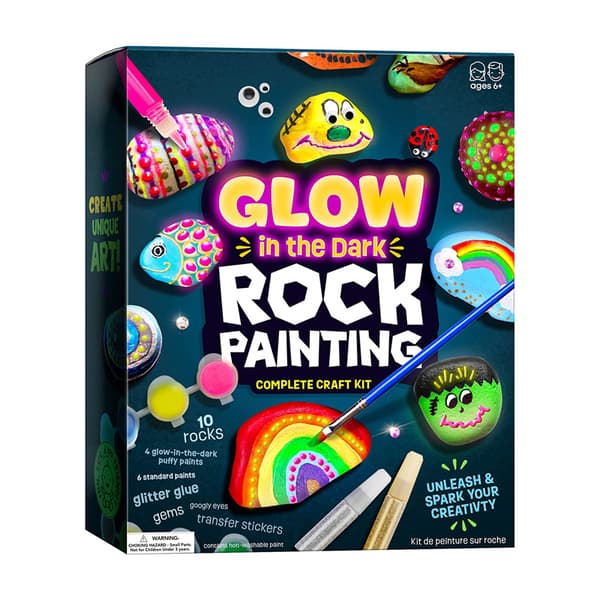 Barne-steinsmalingssett - Gløder i mørket - Kunst & Håndverk Gaver