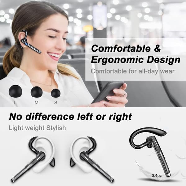 Bluetooth-ørepropp for mobiltelefoner Trådløst headset med ladeetui og