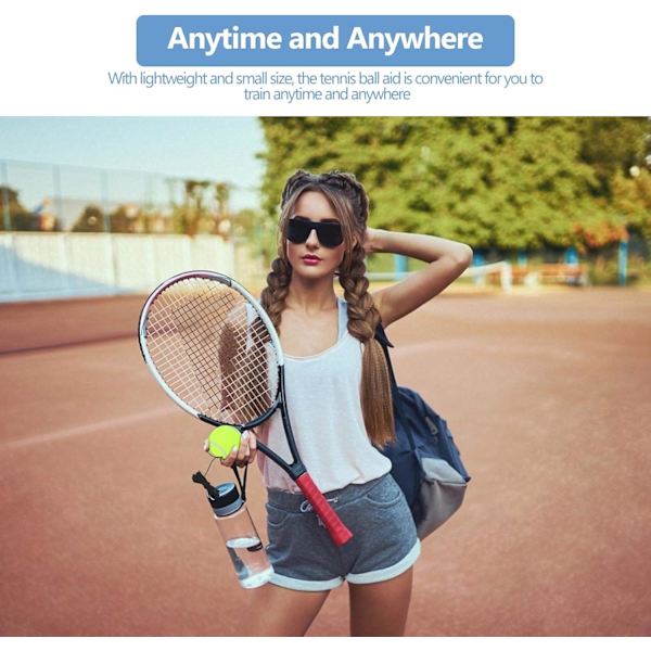 Tennispallo 4 metrin joustavalla kuminauhalla, aloittelijan tennispallo, tennisharjoittelun korvaavat pallot yksinkertaiseen harjoitteluun