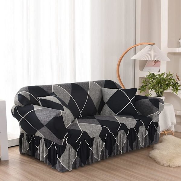 Modernt Jacquard sofföverdrag med hög stretch - för vardagsrum - för hundar och husdjur (3-sits, 190-230 cm)