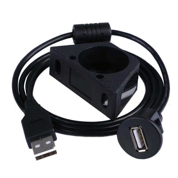 Universal Car USB Extension Extension Cable Dashboard Flush Mount for Car R