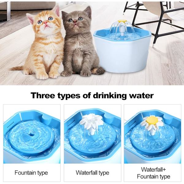 1,6L kattfontän, automatisk kattvattenfontän, elektrisk husdjursdrickare, skål, dispenser