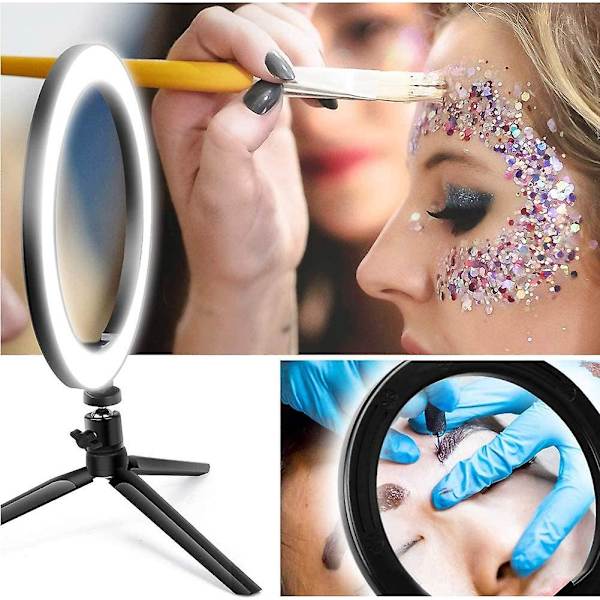 Led Selfie Ring Light -rengasvalo jalustalla ja kaukosäätimellä