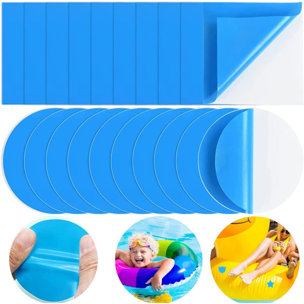 20-pack reparation av poolinlägg, poolreparationsset, reparationsset för uppblåsbar vattenbädd