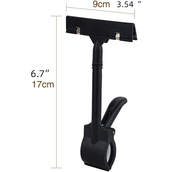 12 stk. justerbar plastik skilt holder 6,7 x 3,54 tommer mad skilt holder roterbar pris skilt holder MerChandise skilt holder